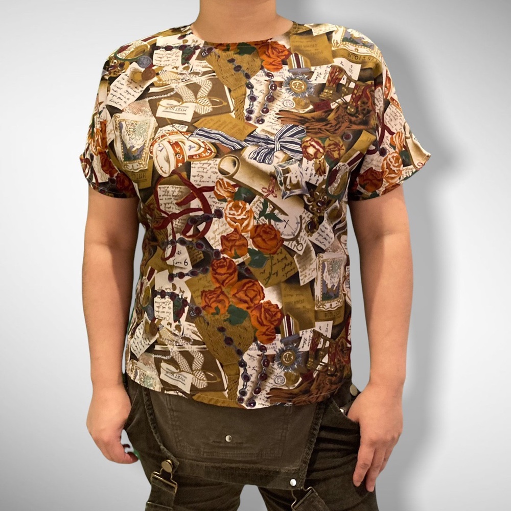 Vintage tea print top